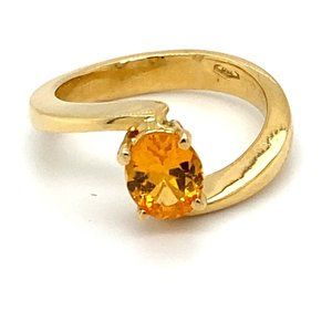 Mandarin Spessartine 1.62ct Solid 18K Gold Ring